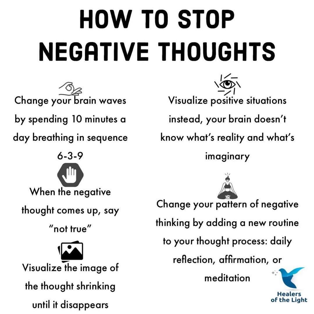 How to stop or manage negative thoughts – Artofit