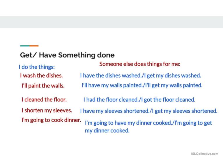 Causative grammar guide: English ESL powerpoints