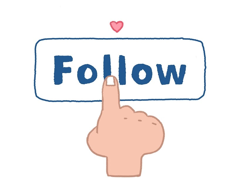 Follow Button Without Background Vector, Follow Button, Facebook Follow ...